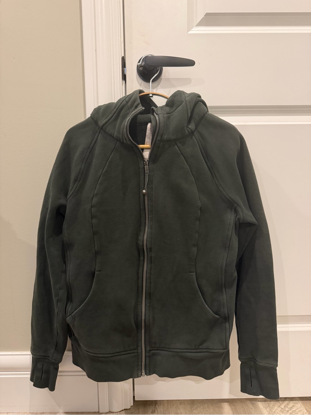 Lululemon Dark Green Zip-Up Hoodie